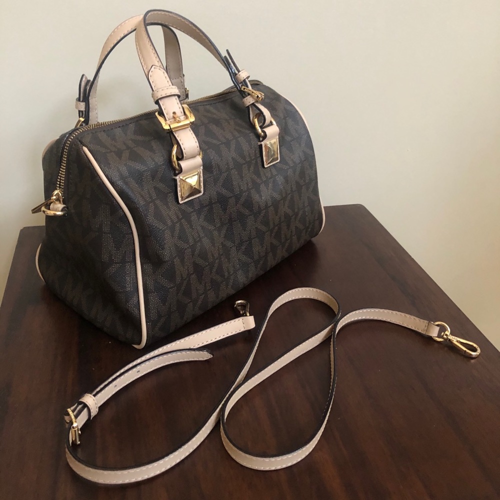Michael Kors Brown Grayson Medium Satchel